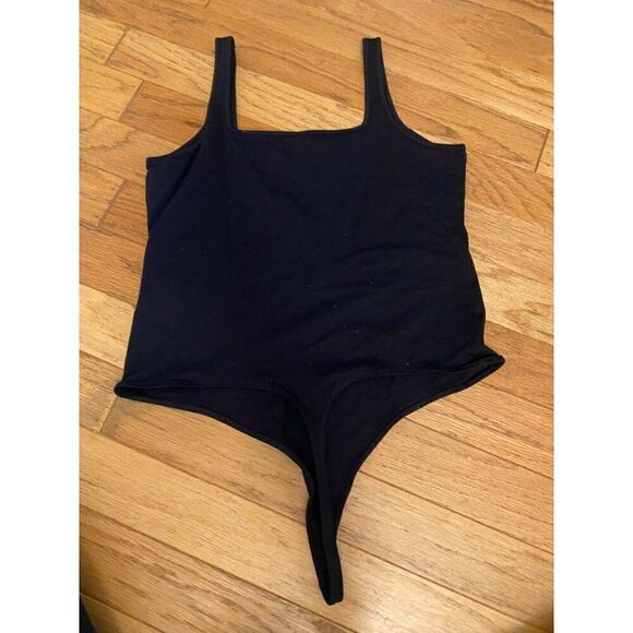 NWOT BP. Women's Black Sleeveless Bodysuit Square Neck cheeky bodysuit size XL - Picture 6 of 8